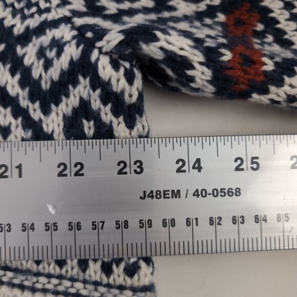 Tommy Hilfiger Men's Sweater Navy/Cream/Red Knit Wool Diamond Pattern, Large - Picture 7 of 8